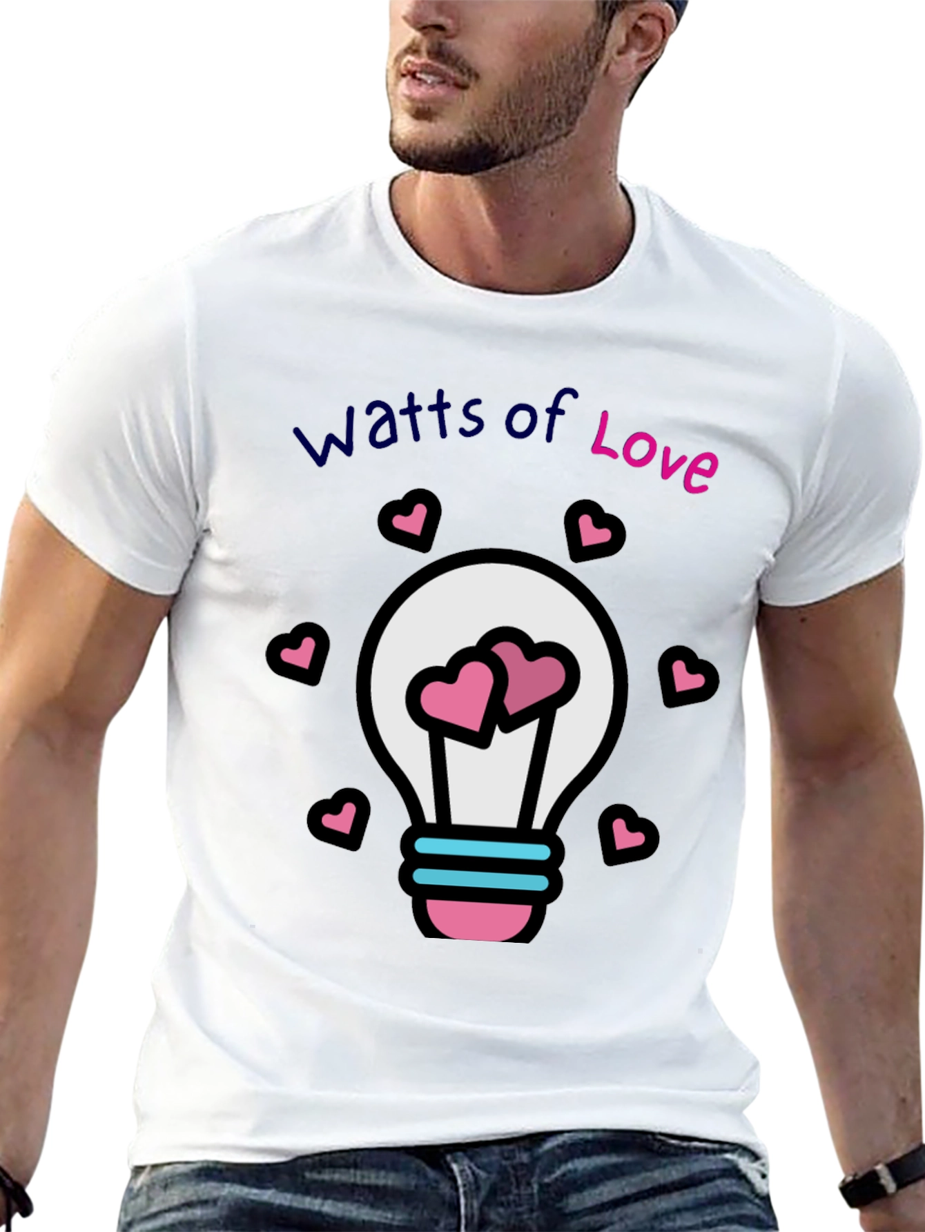 Black Watts of Love T-Shirt view 13
