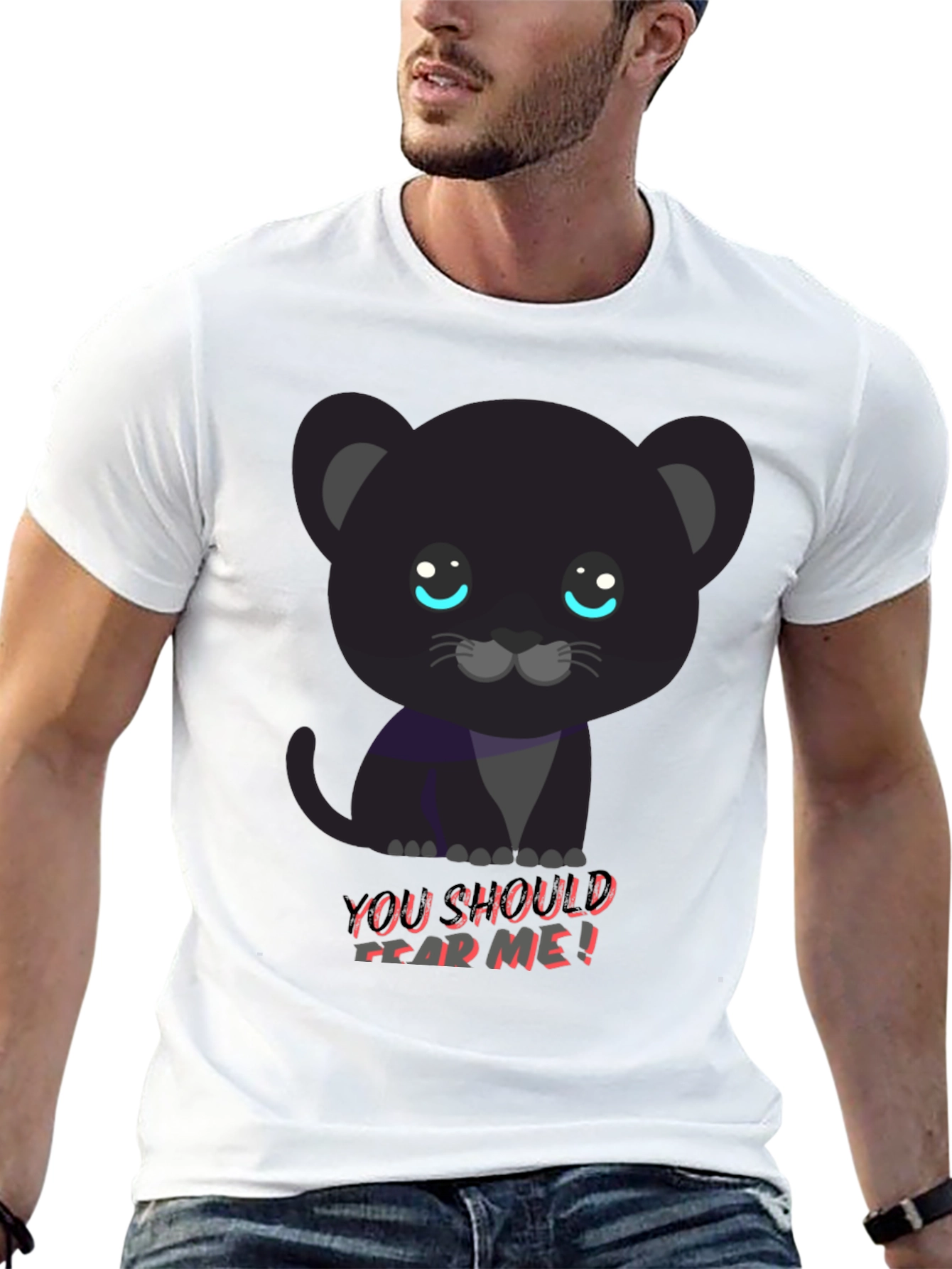 Black Cute Black Panther Tee - You Should Fear Me! view 13