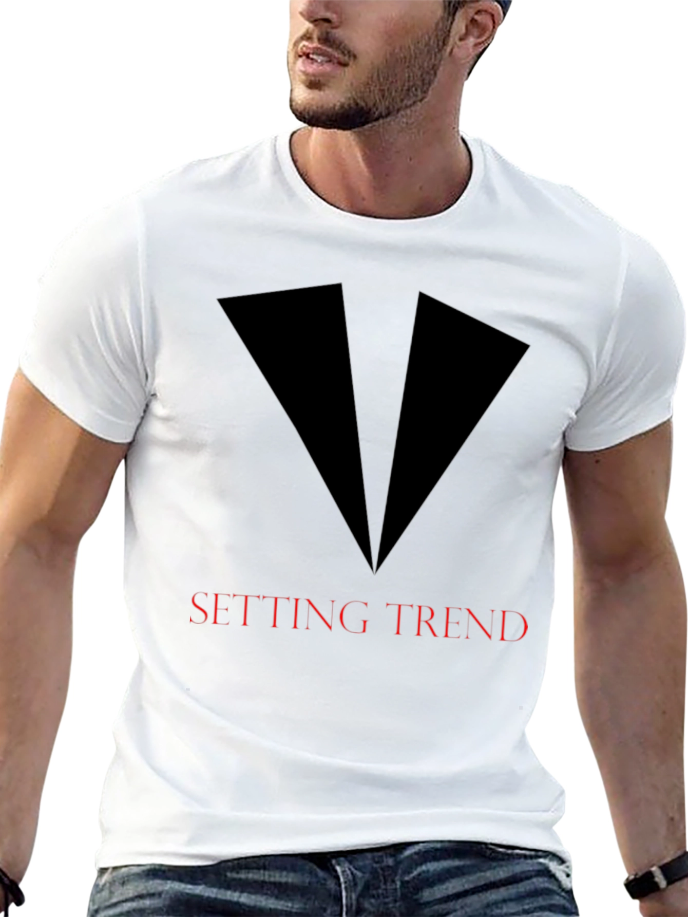 Black Setting Trend Graphic Tee - Sleek Black Design view 13
