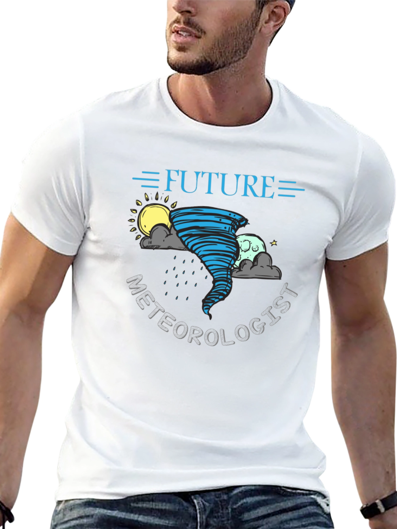 Black Future Meteorologist T-Shirt - Weather Science Tee view 13