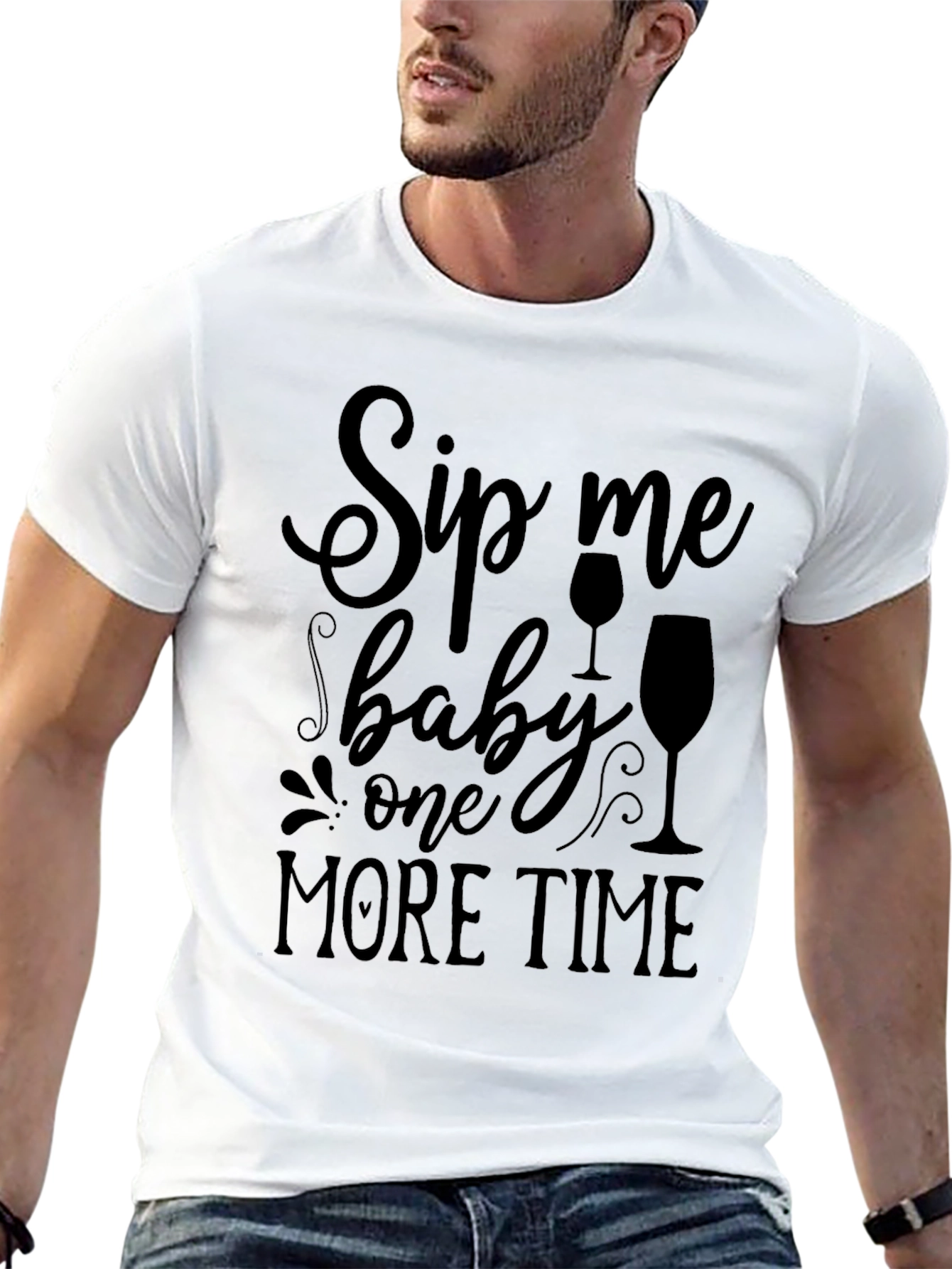 Black Sip Me Baby One More Time Black T-Shirt view 13