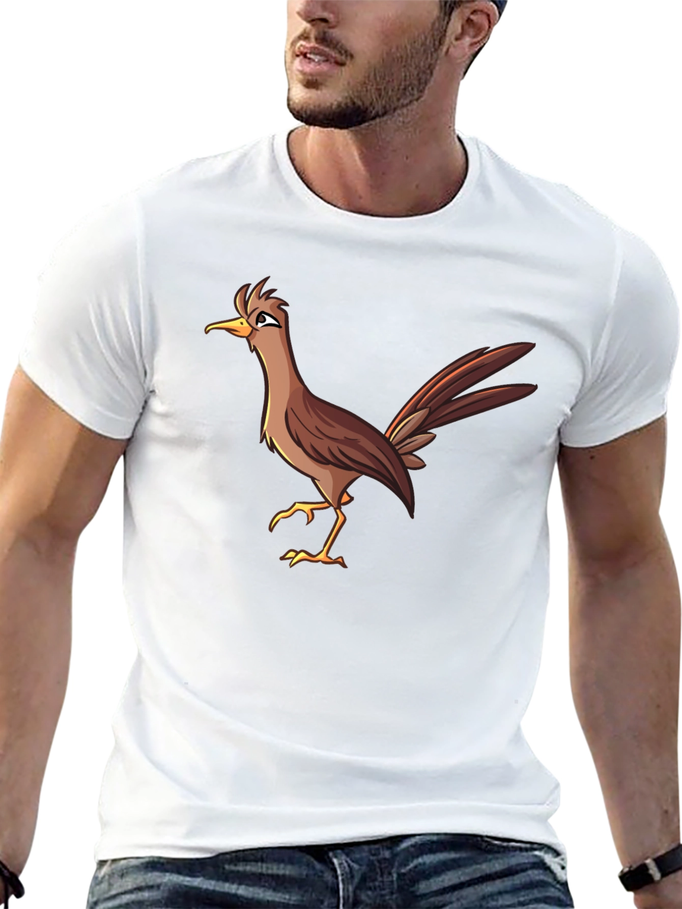 Black Roadrunner Cartoon Graphic T-Shirt view 13