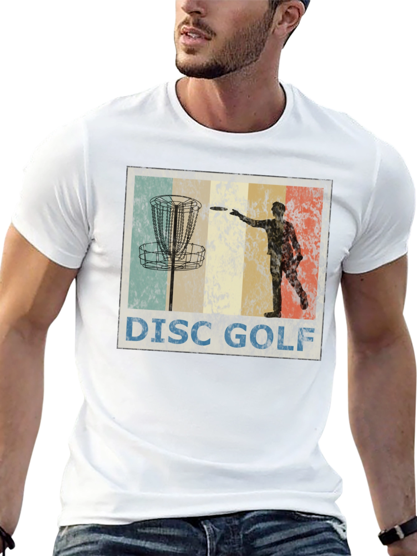 Black Vintage Disc Golf T-Shirt - Retro Style view 13