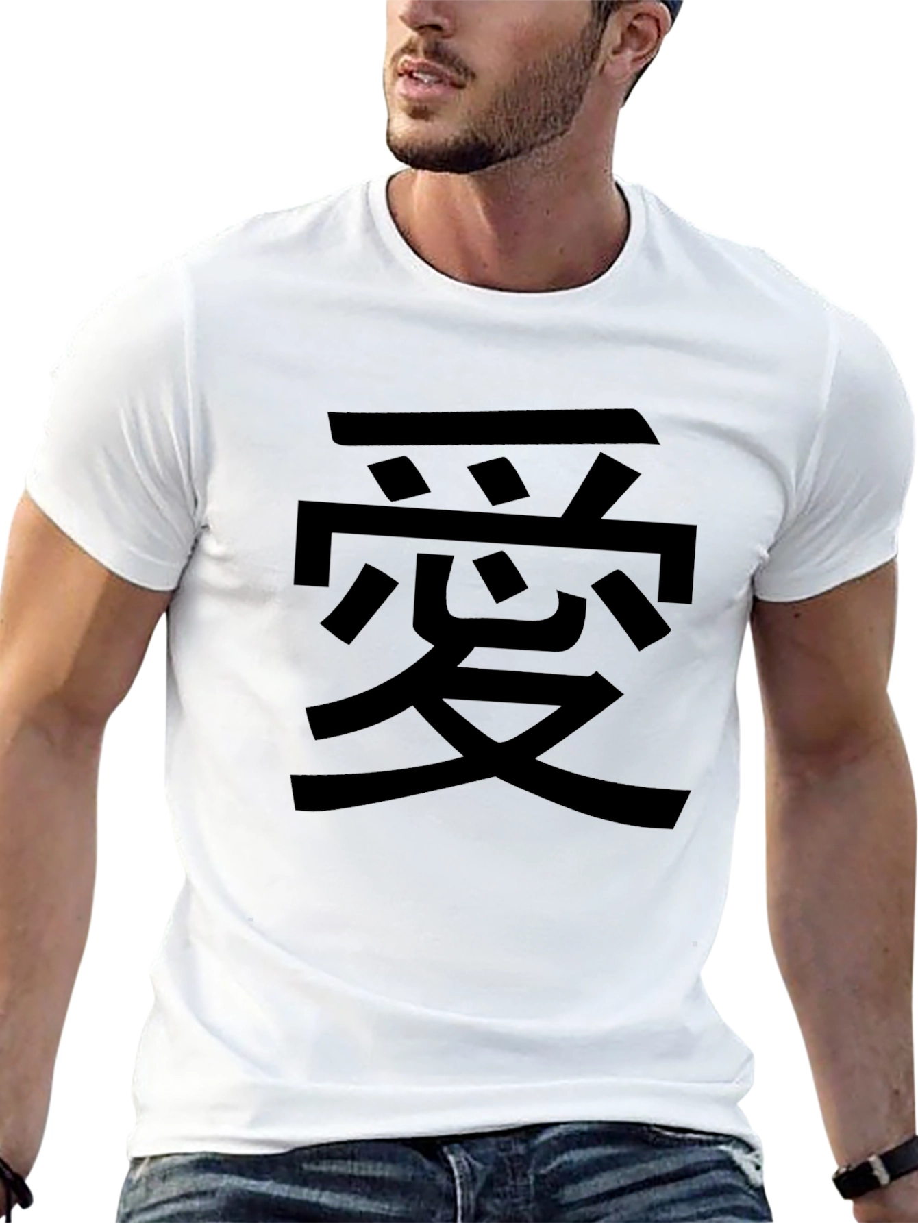 Black Black T-Shirt with Japanese Kanji view 13