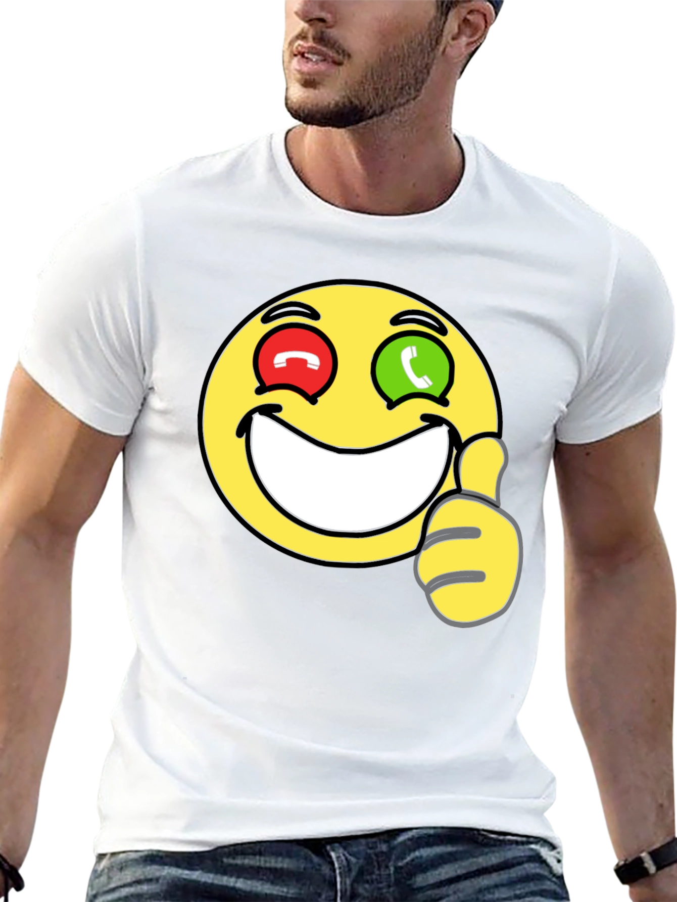 Black Emoji Thumbs Up T-Shirt - Funny Graphic Tee view 13