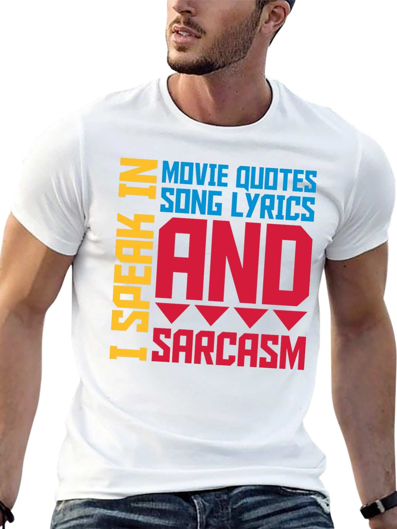Black Speak In Movie Quotes, Song Lyrics & Sarcasm T-Shirt view 13