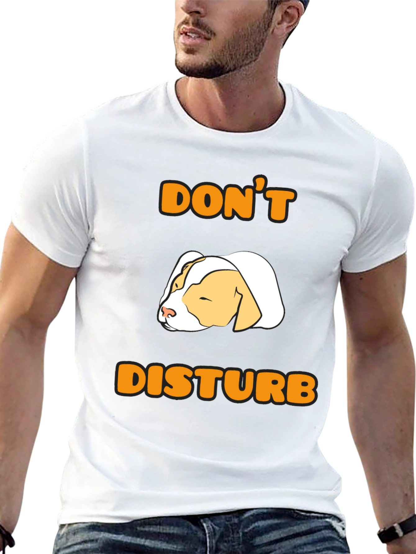 Black Don't Disturb Sleeping Dog T-Shirt - Funny Pet Lover Tee view 13
