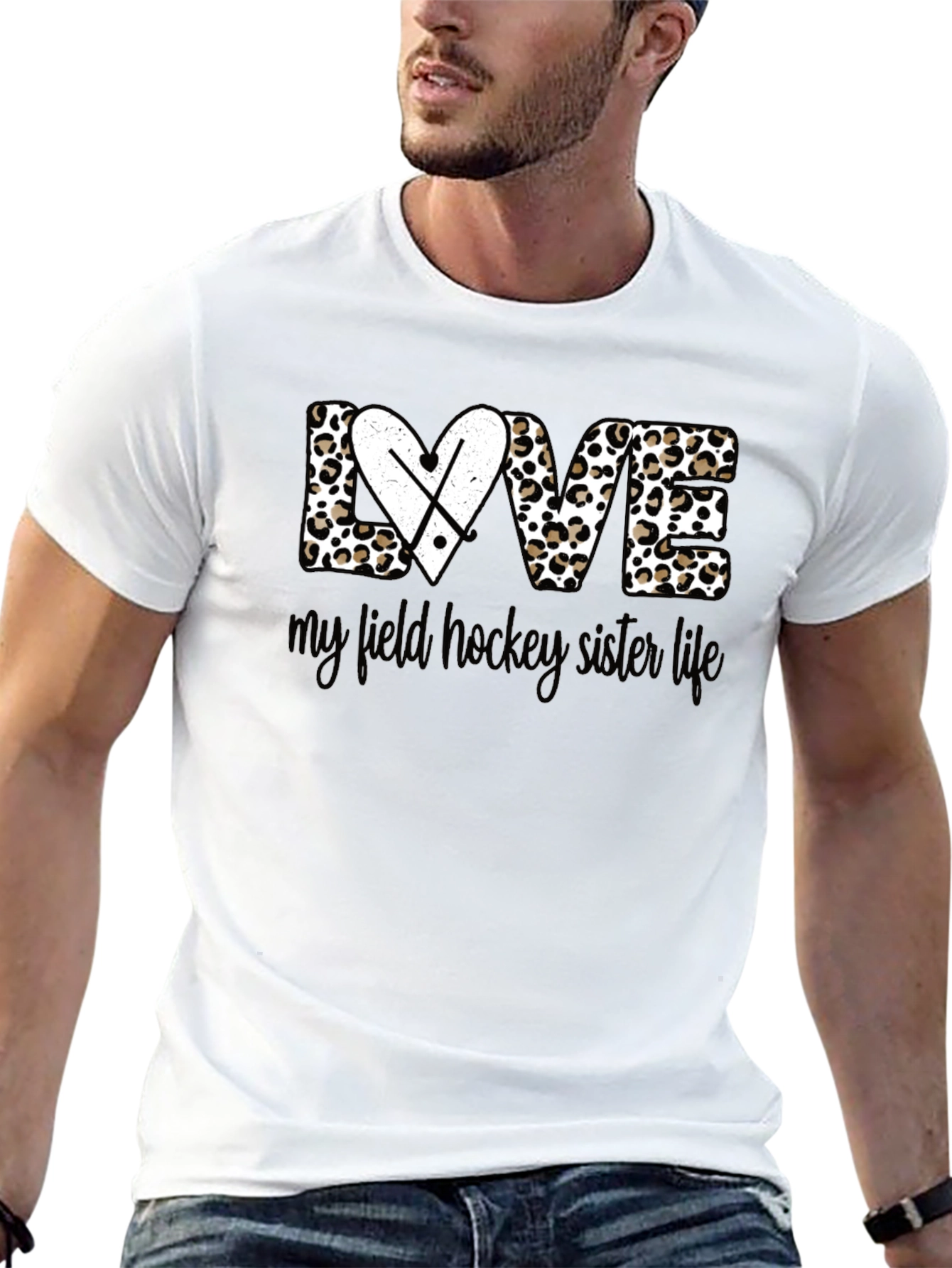 Field Hockey Sister Life T-Shirt - Leopard Print - 13