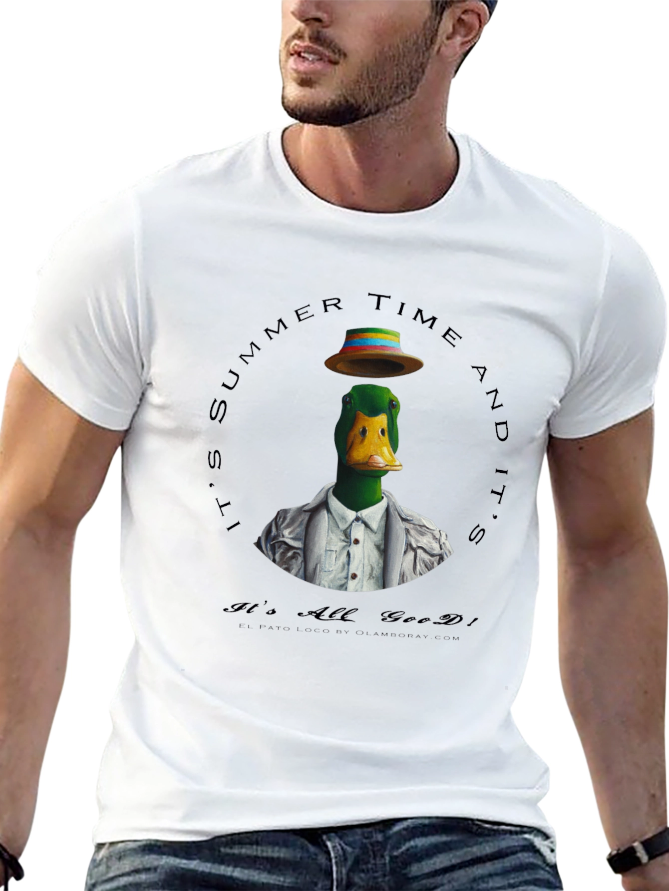 Black Summer Duck Graphic T-Shirt view 13