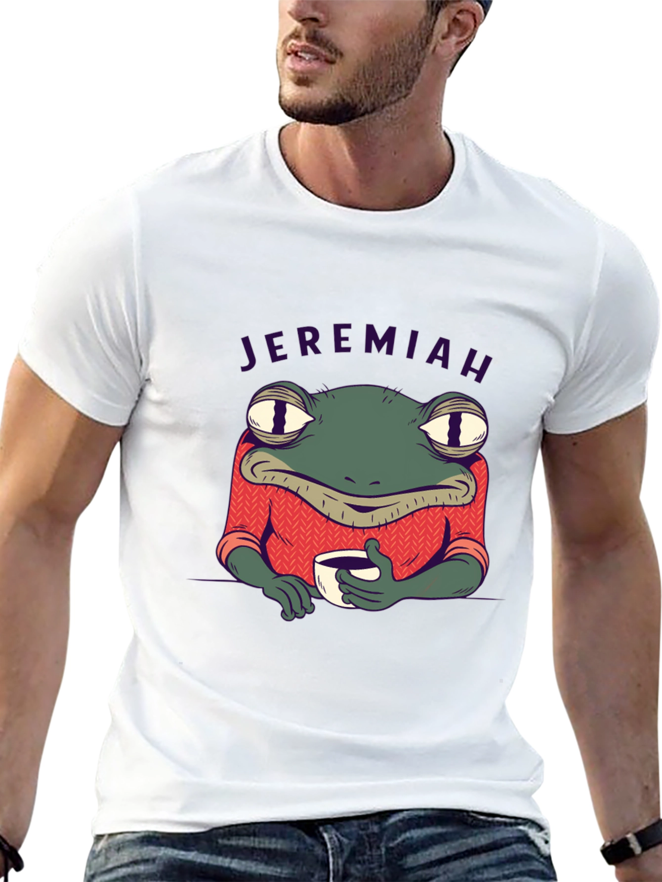 Black Jeremiah Frog Coffee T-Shirt view 13
