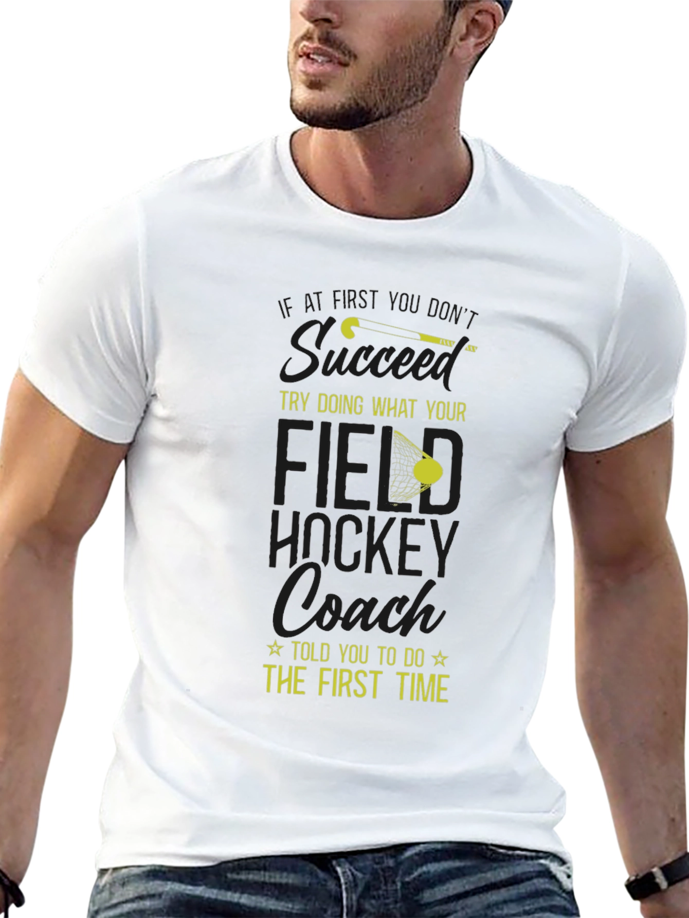 Black Field Hockey Coach T-Shirt view 13