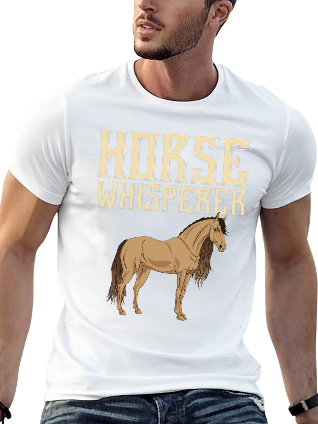 Black Horse Whisperer Graphic T-Shirt view 13