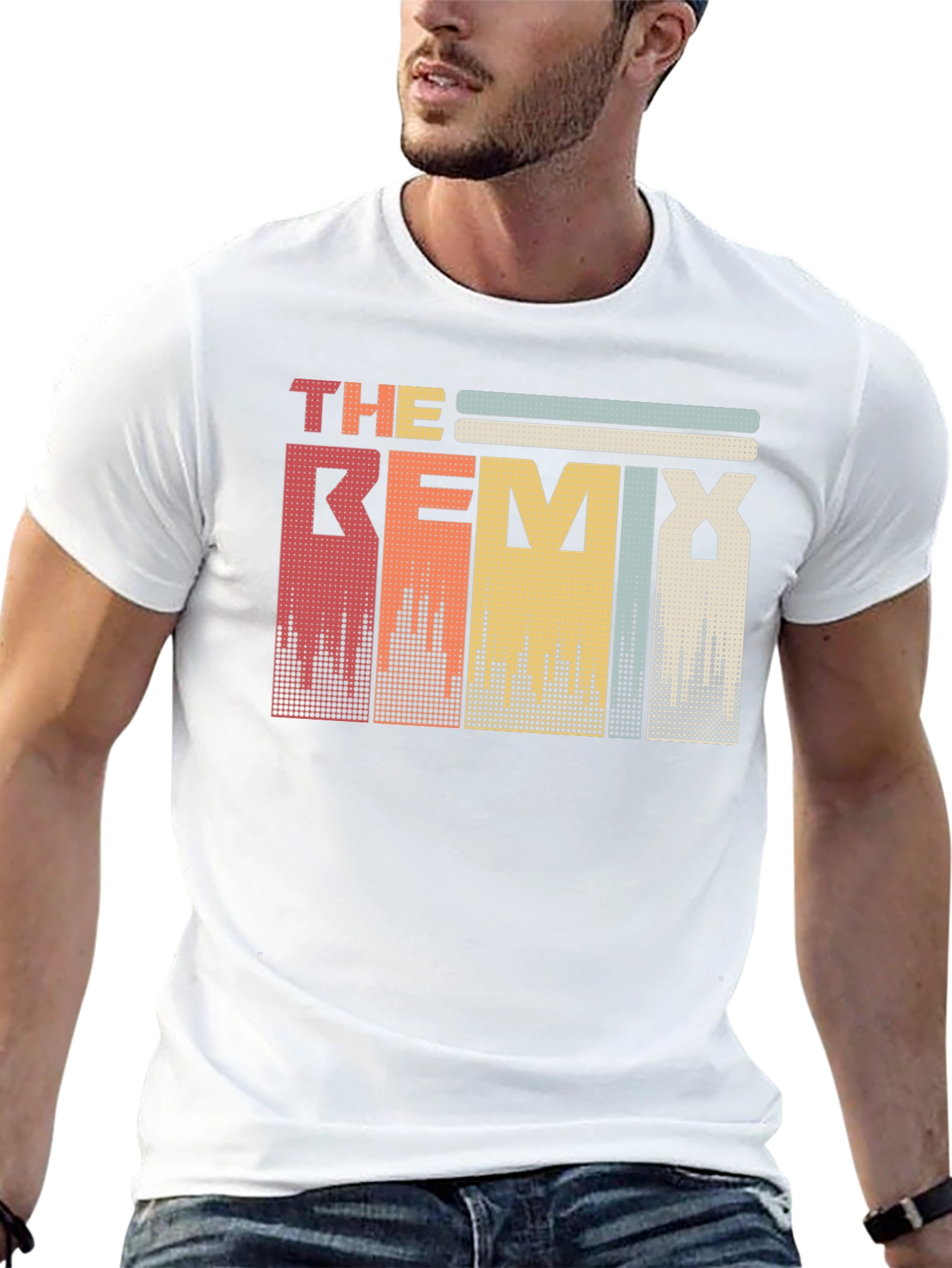 Black Retro Remix Graphic T-Shirt view 13