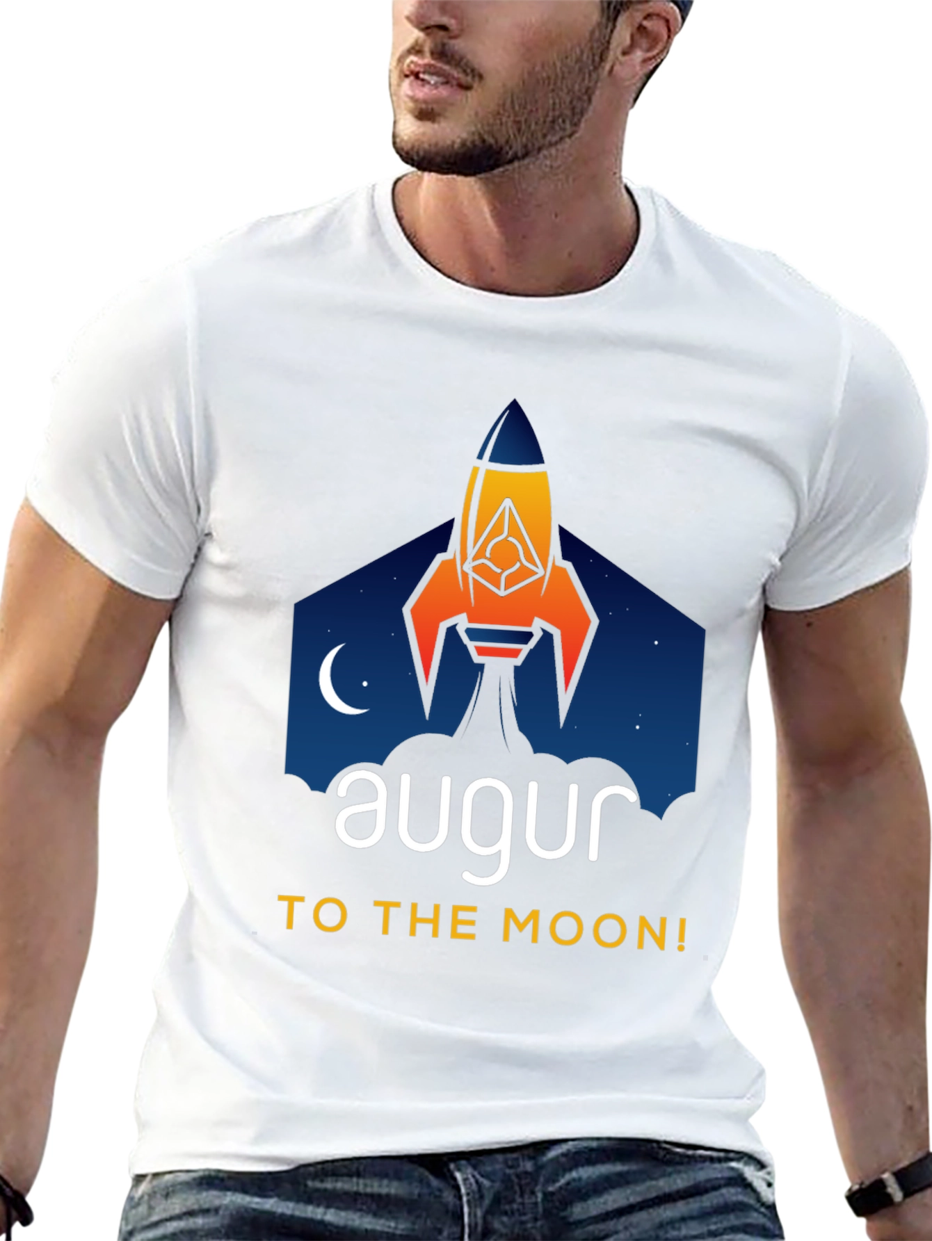 Augur Crypto Black T-Shirt - To the Moon! - 13