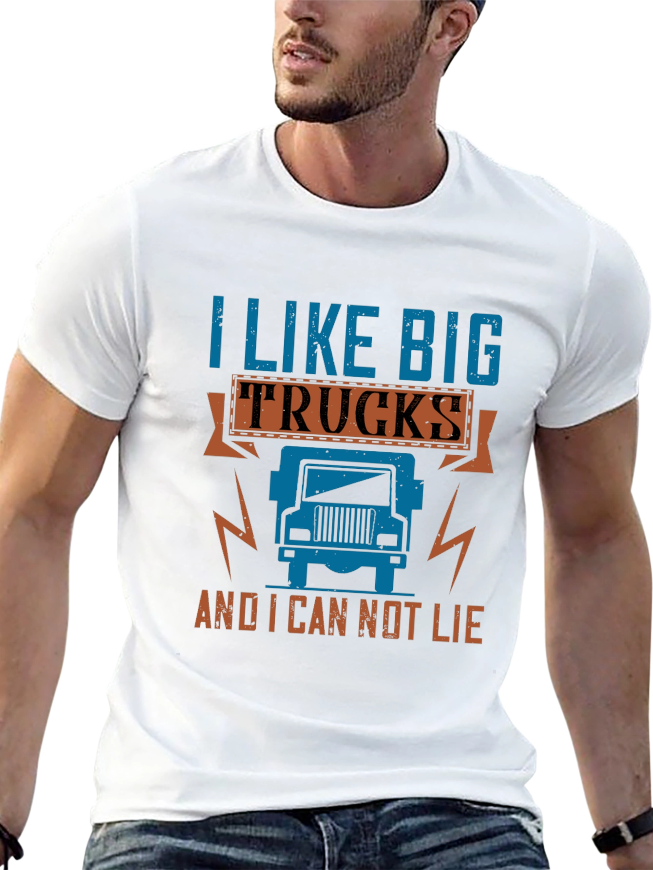 Black I Like Big Trucks T-Shirt - Novelty Graphic Tee view 13