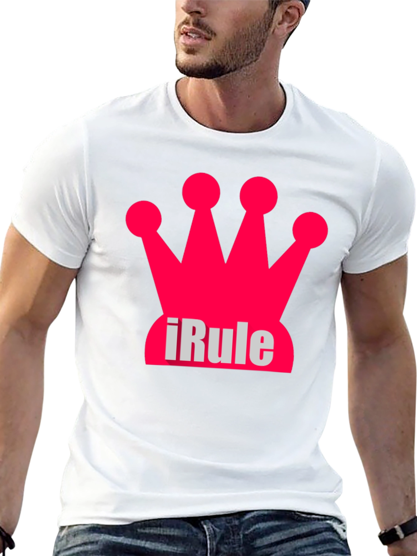 Black iRule Crown Black T-Shirt - Unique Design view 13