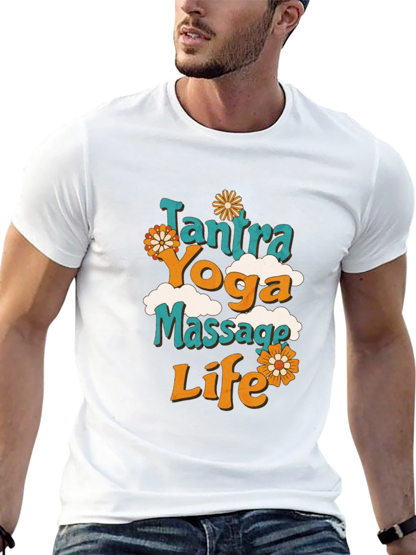 Black Tantra Yoga Massage Life Graphic Tee view 13