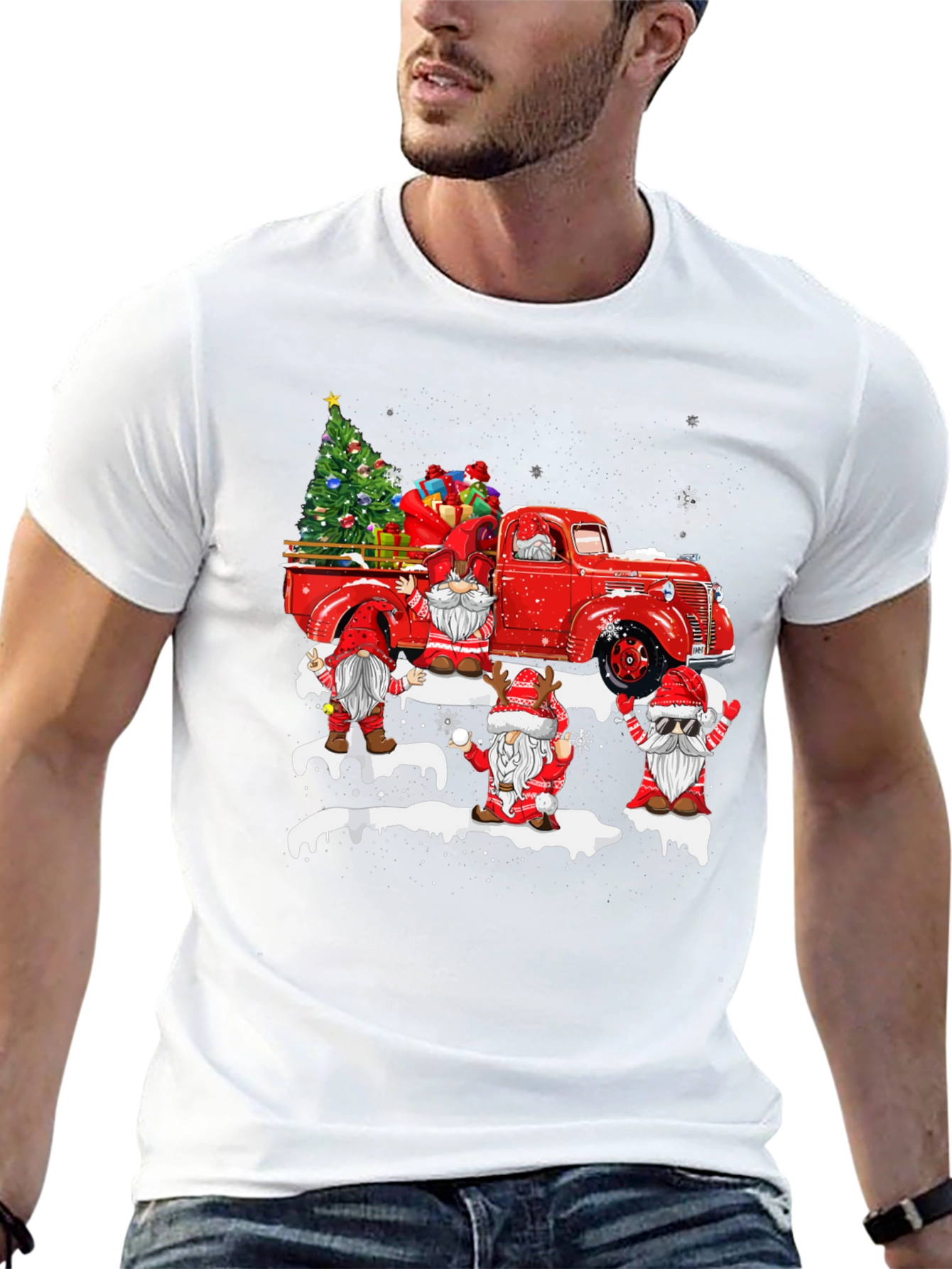 Christmas Gnome Truck T-Shirt - 13