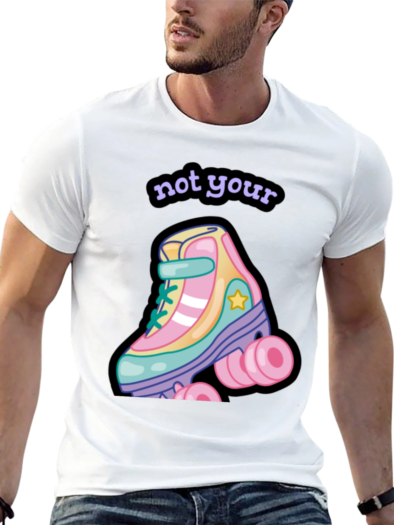 Black Not Your Roller Skate T-Shirt view 13