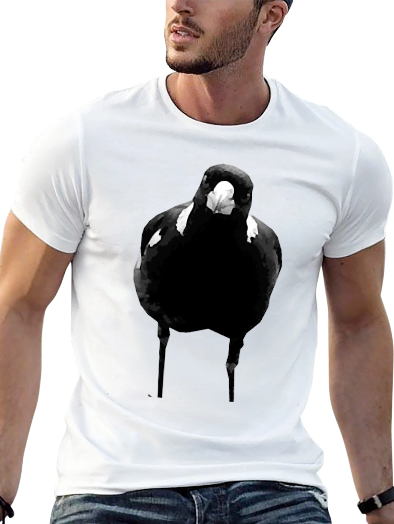 Black Black Bird Graphic Tee - Men's Casual T-Shirt view 13