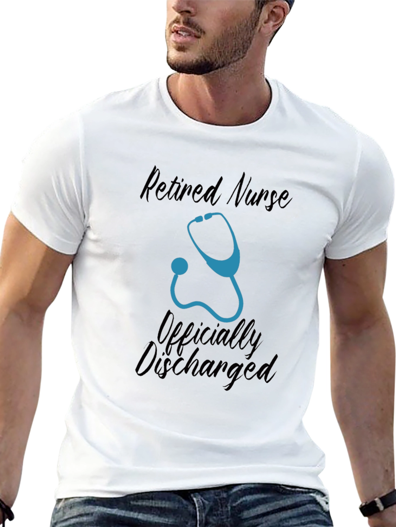 Black Retired Nurse Graphic Tee view 13