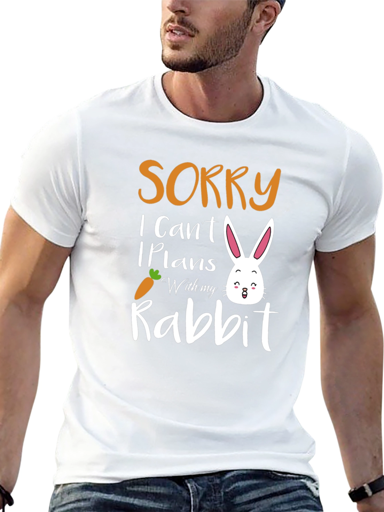 Funny Easter Bunny Sorry Rabbit Plans T-Shirt - 13