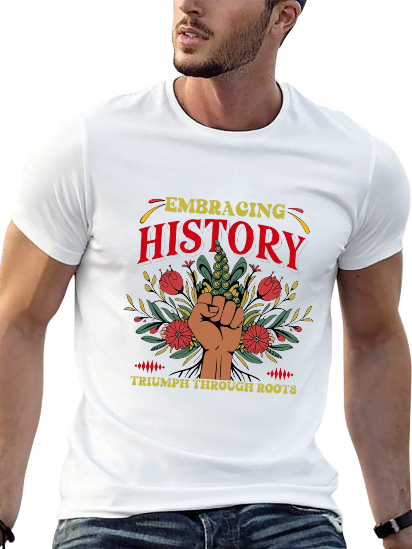 Black Embracing History Graphic Tee view 13