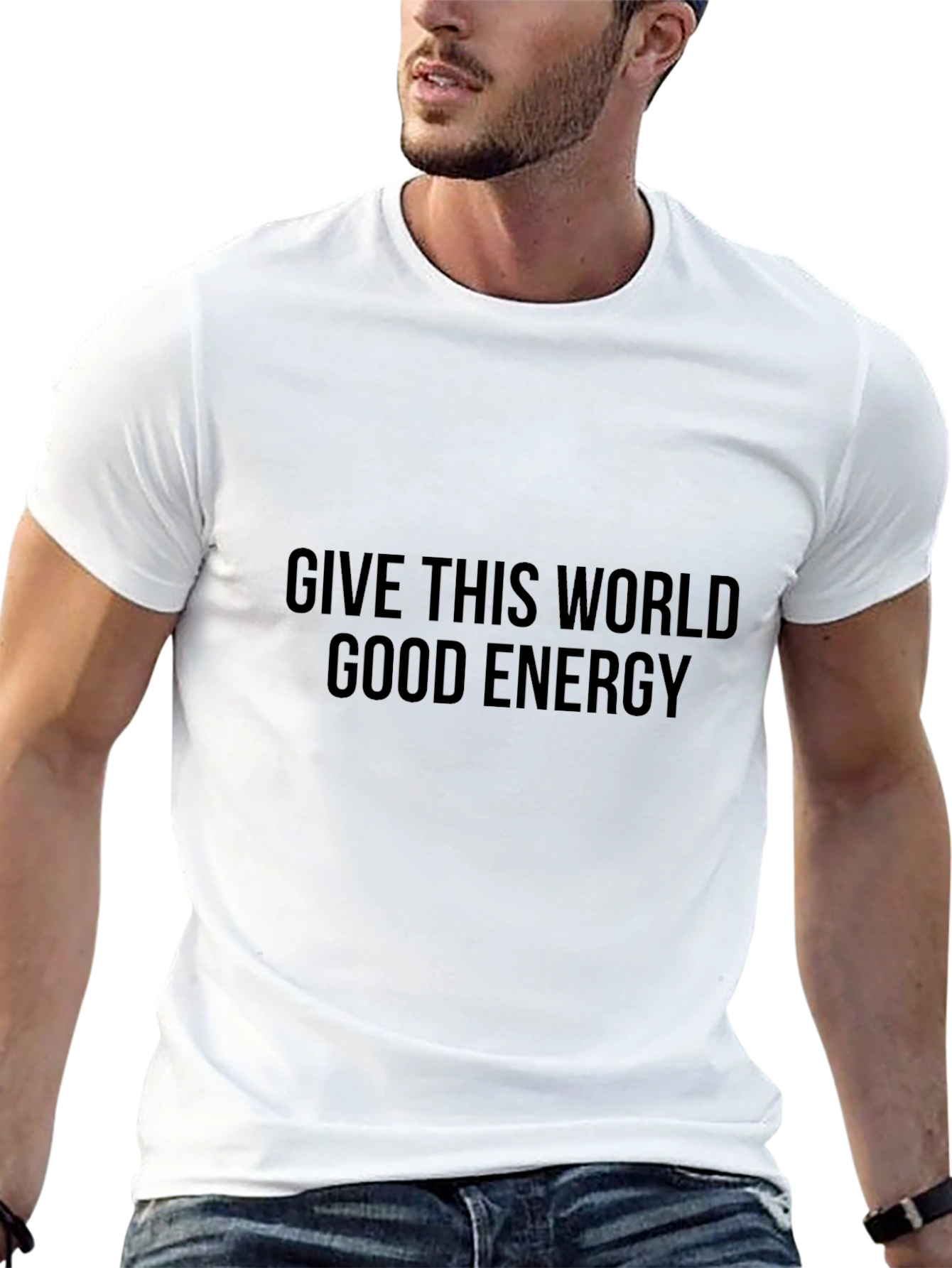 Black Give This World Good Energy Black T-Shirt view 13