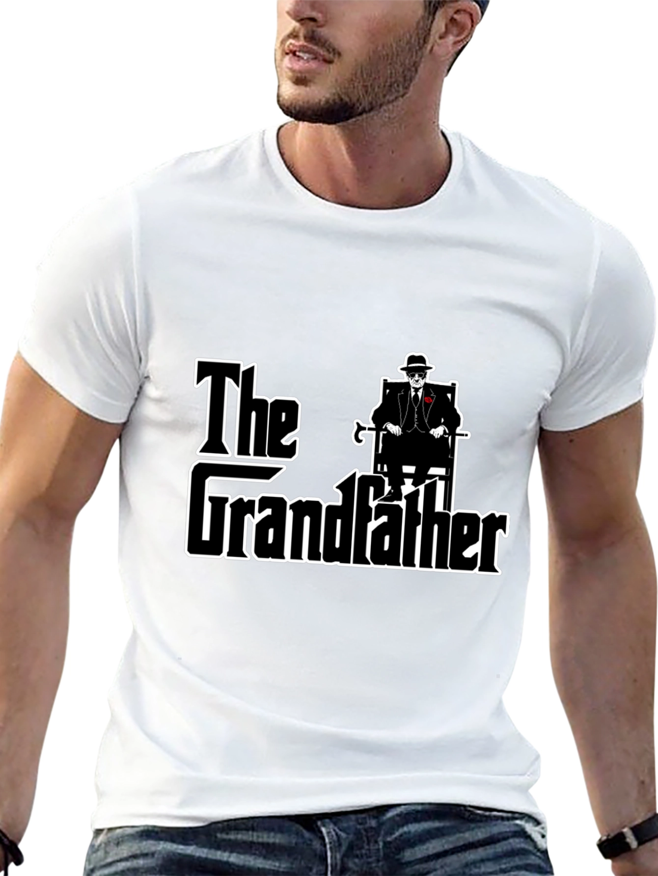 The Grandfather Graphic Tee - Classic Black T-Shirt - 13
