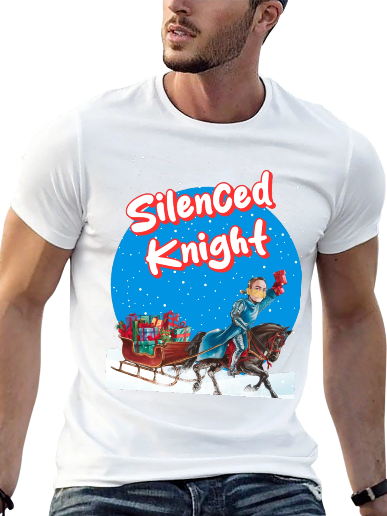Black Silenced Knight Holiday T-Shirt view 13