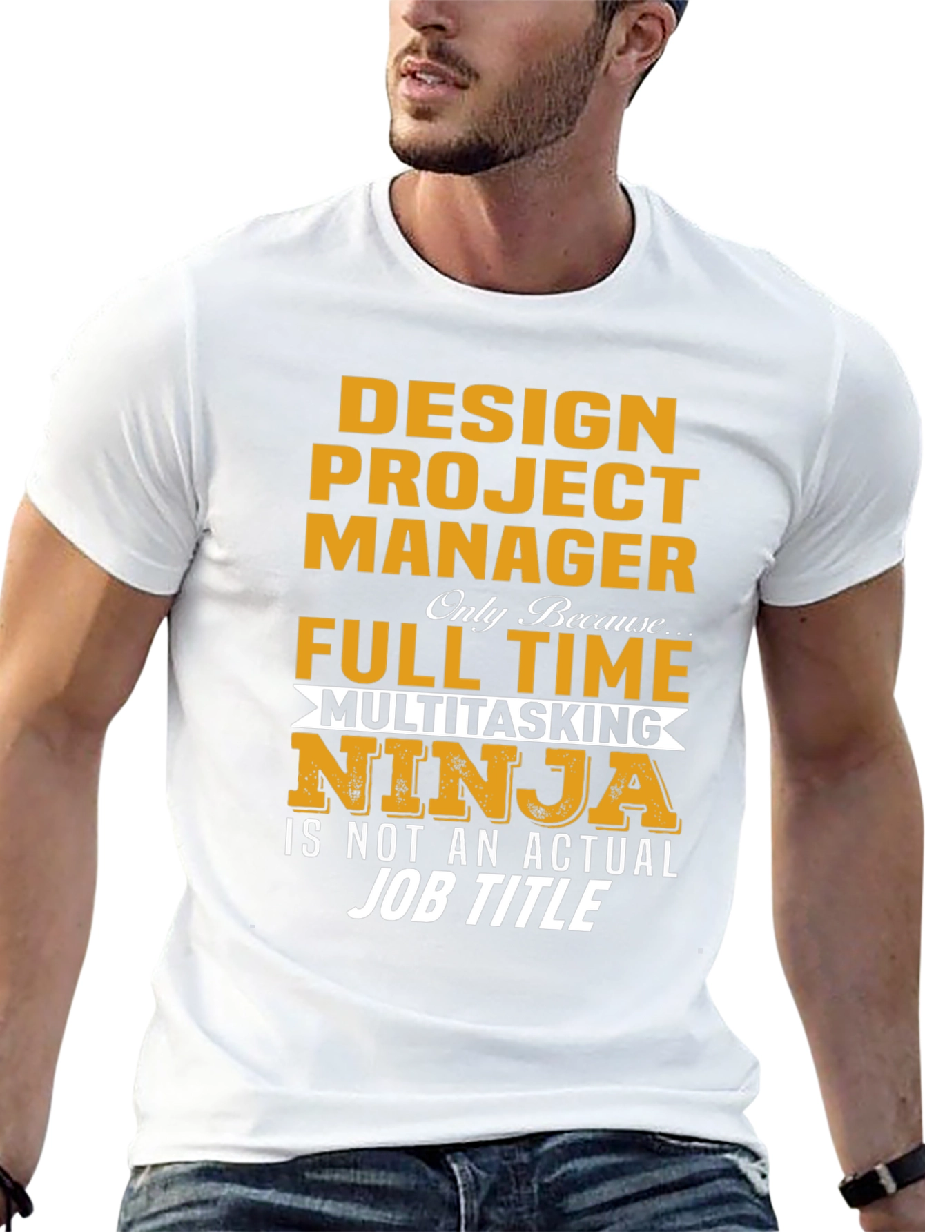 Black Design Project Manager Ninja T-Shirt view 13