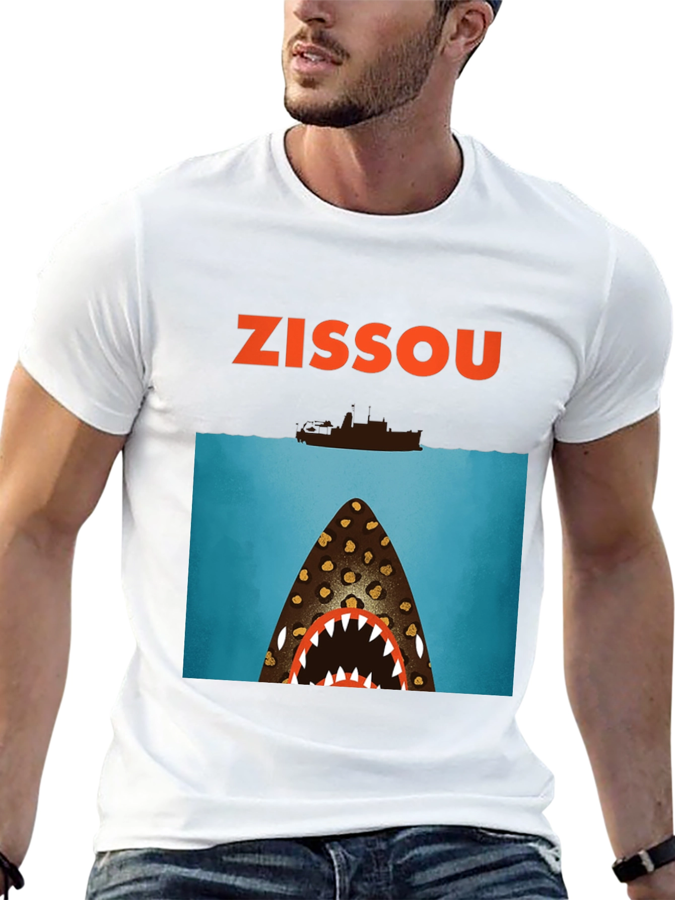 Black Zissou Shark Graphic Tee view 13