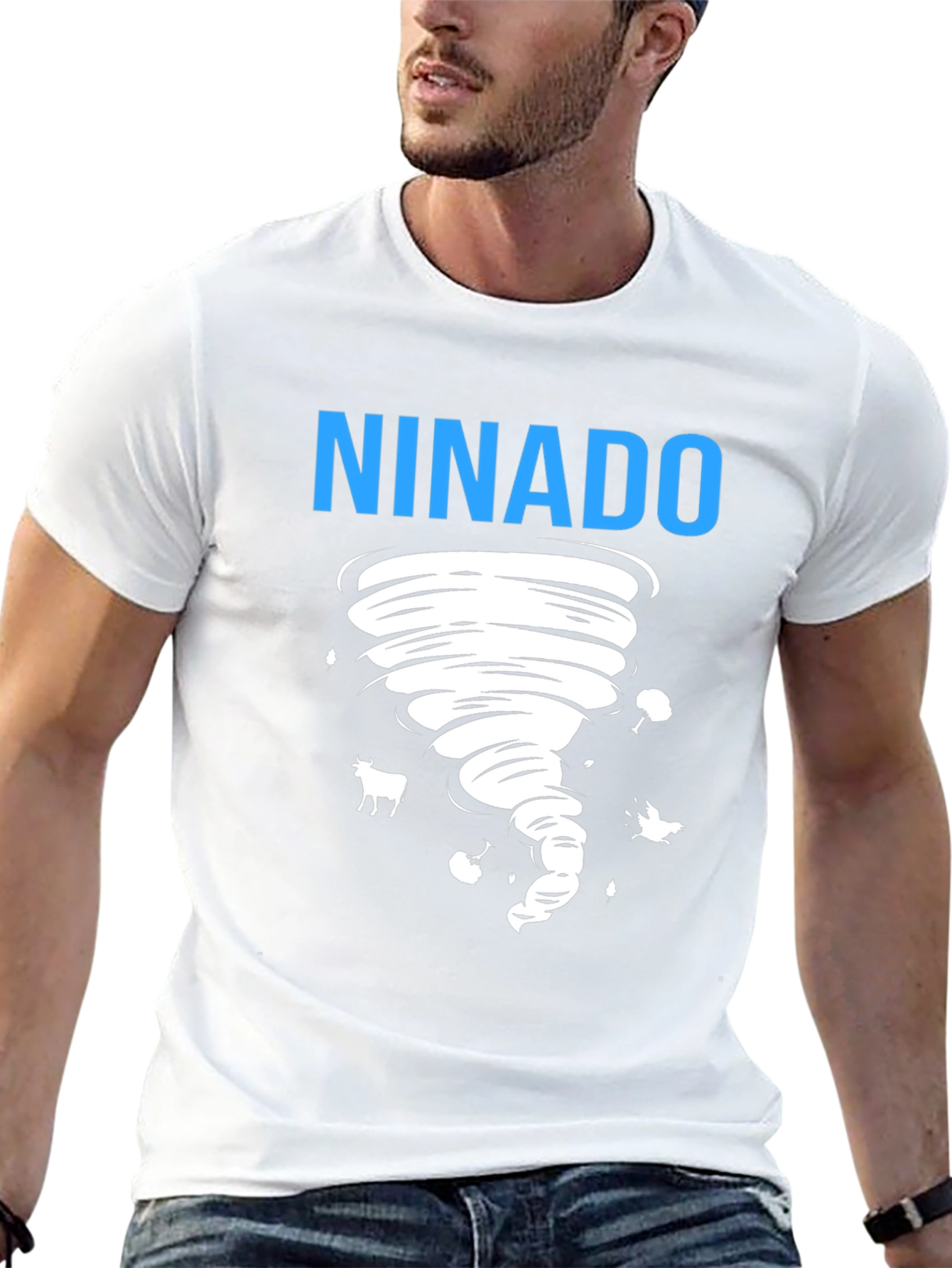 Black Ninado Tornado Graphic Black T-Shirt view 13