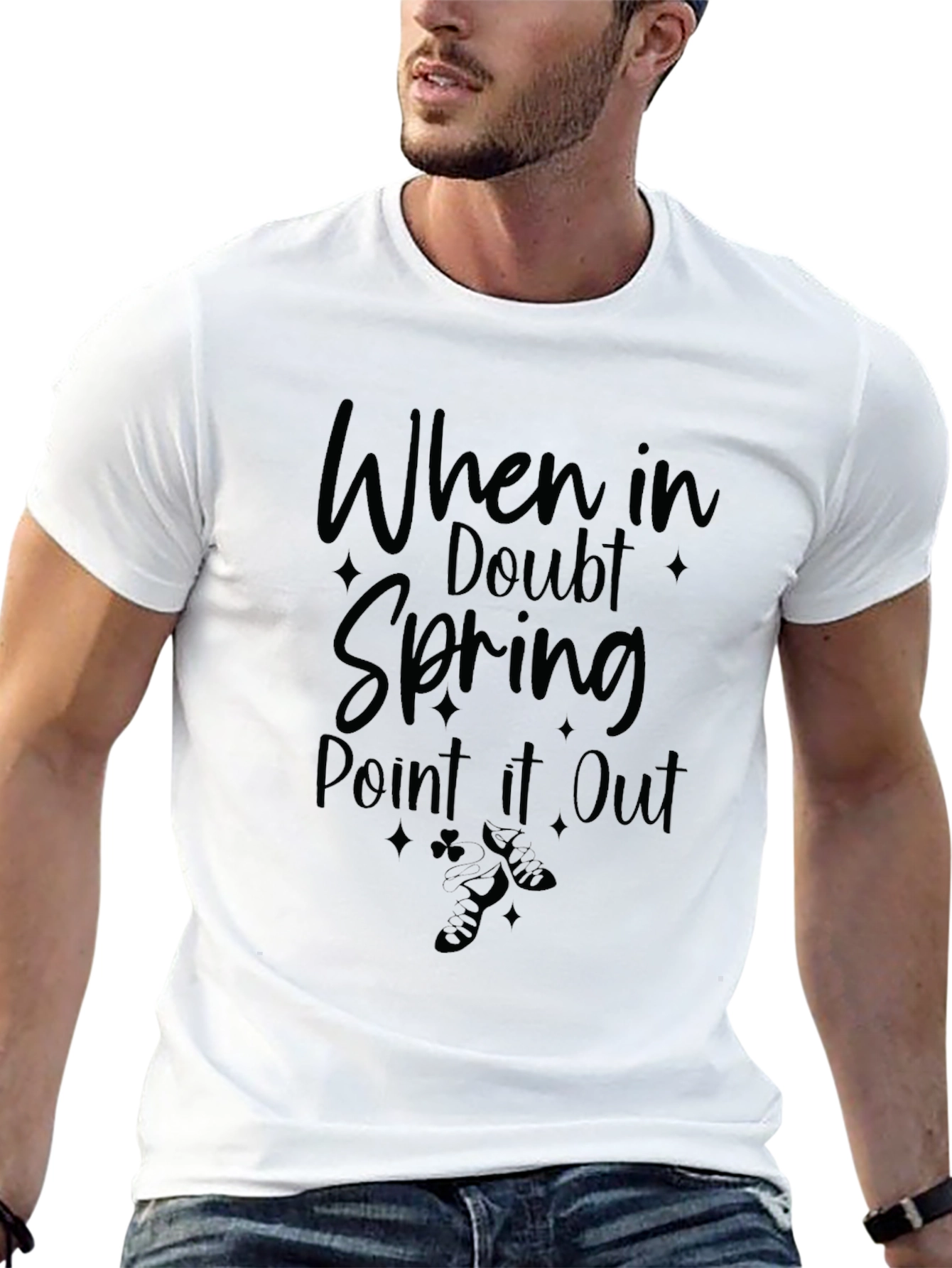 Black When In Doubt Spring Point It Out Black T-Shirt view 13