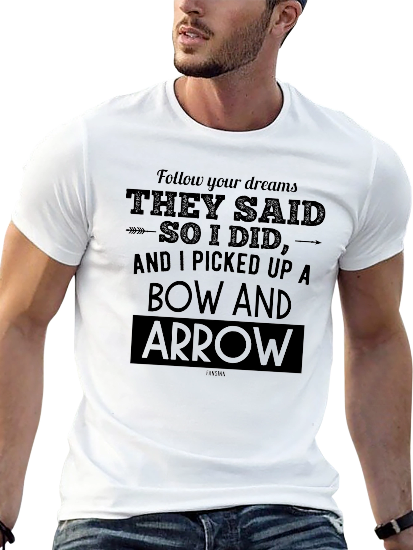 Black Follow Your Dreams Bow and Arrow T-Shirt view 13