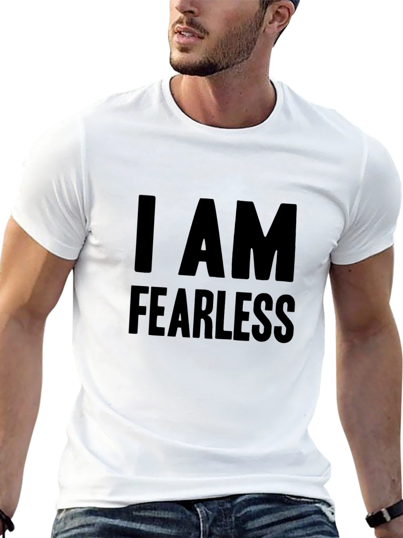 Black I AM FEARLESS Graphic Tee view 13