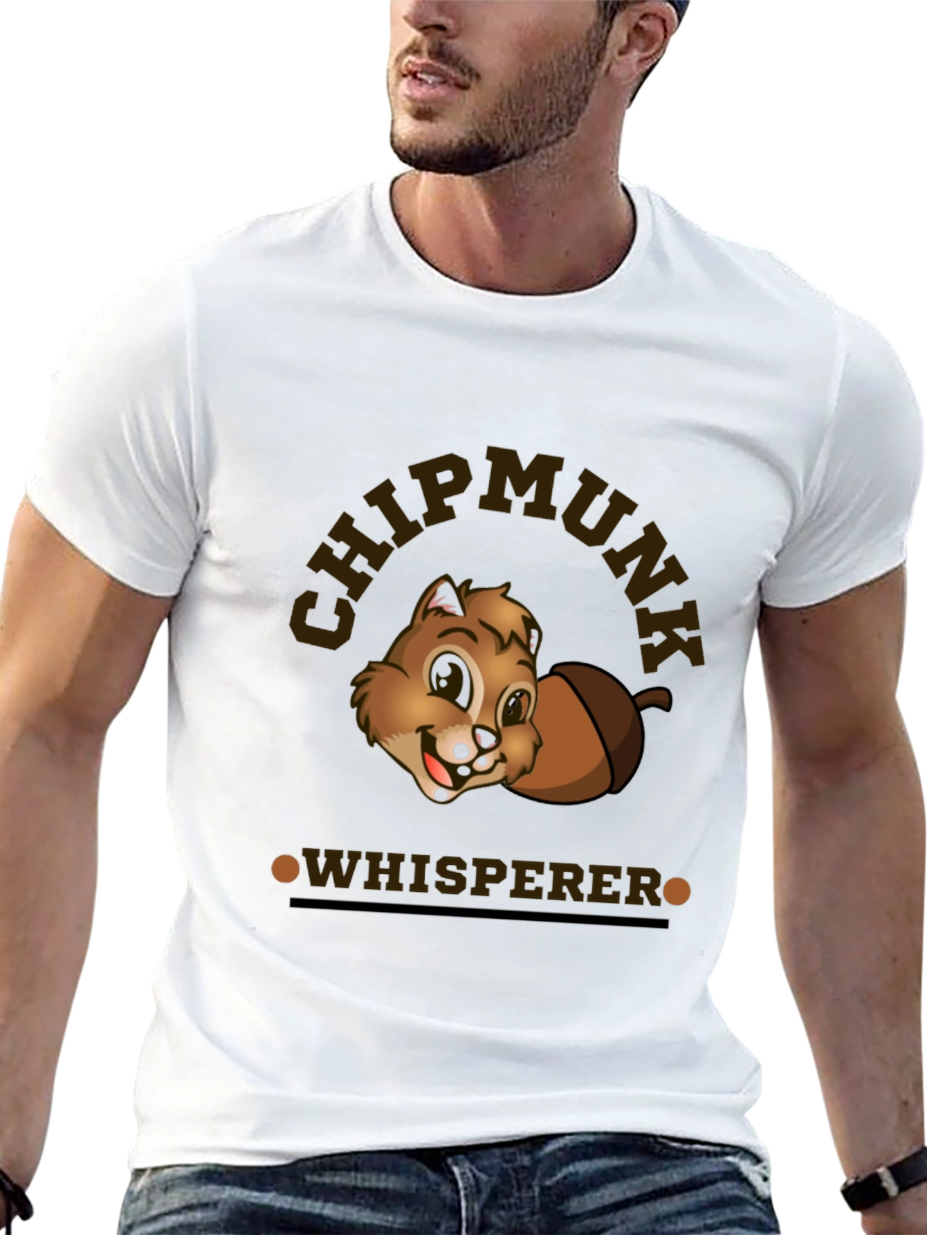 Black Chipmunk Whisperer T-Shirt - Cute Cartoon Design view 13