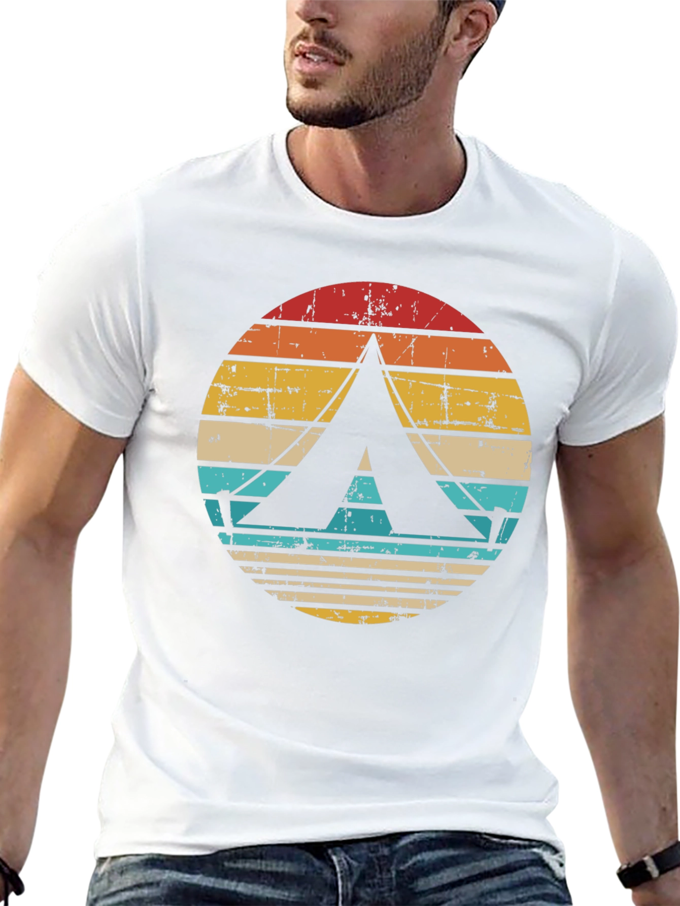 Black Vintage Camping Tent Graphic Tee view 13