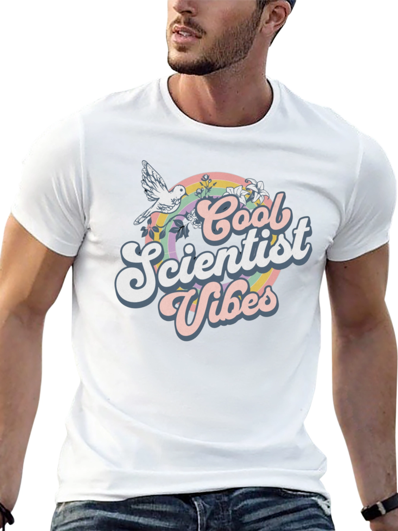 Black Cool Scientist Vibes Graphic T-Shirt view 13