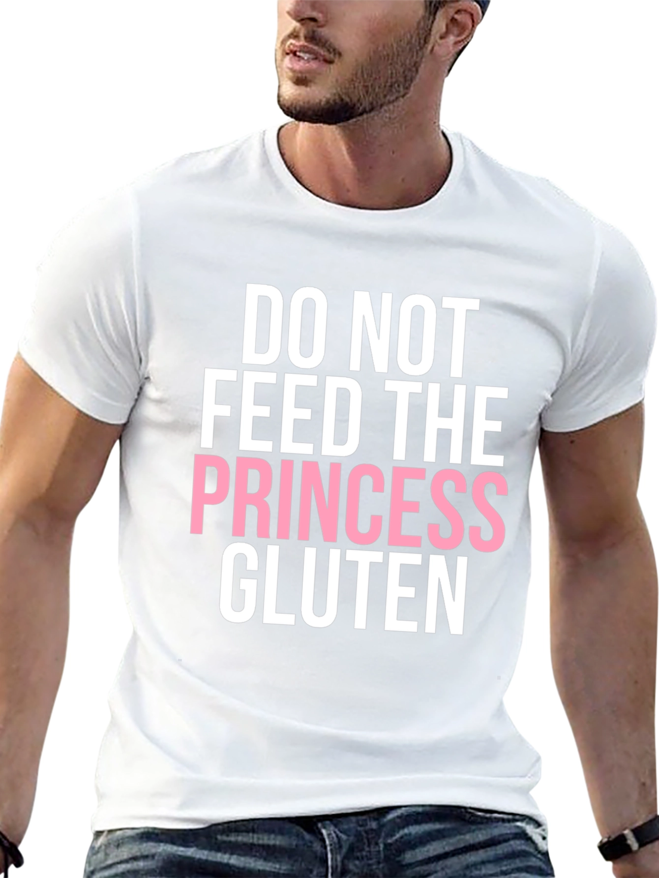 Black Do Not Feed the Princess Gluten T-Shirt view 13