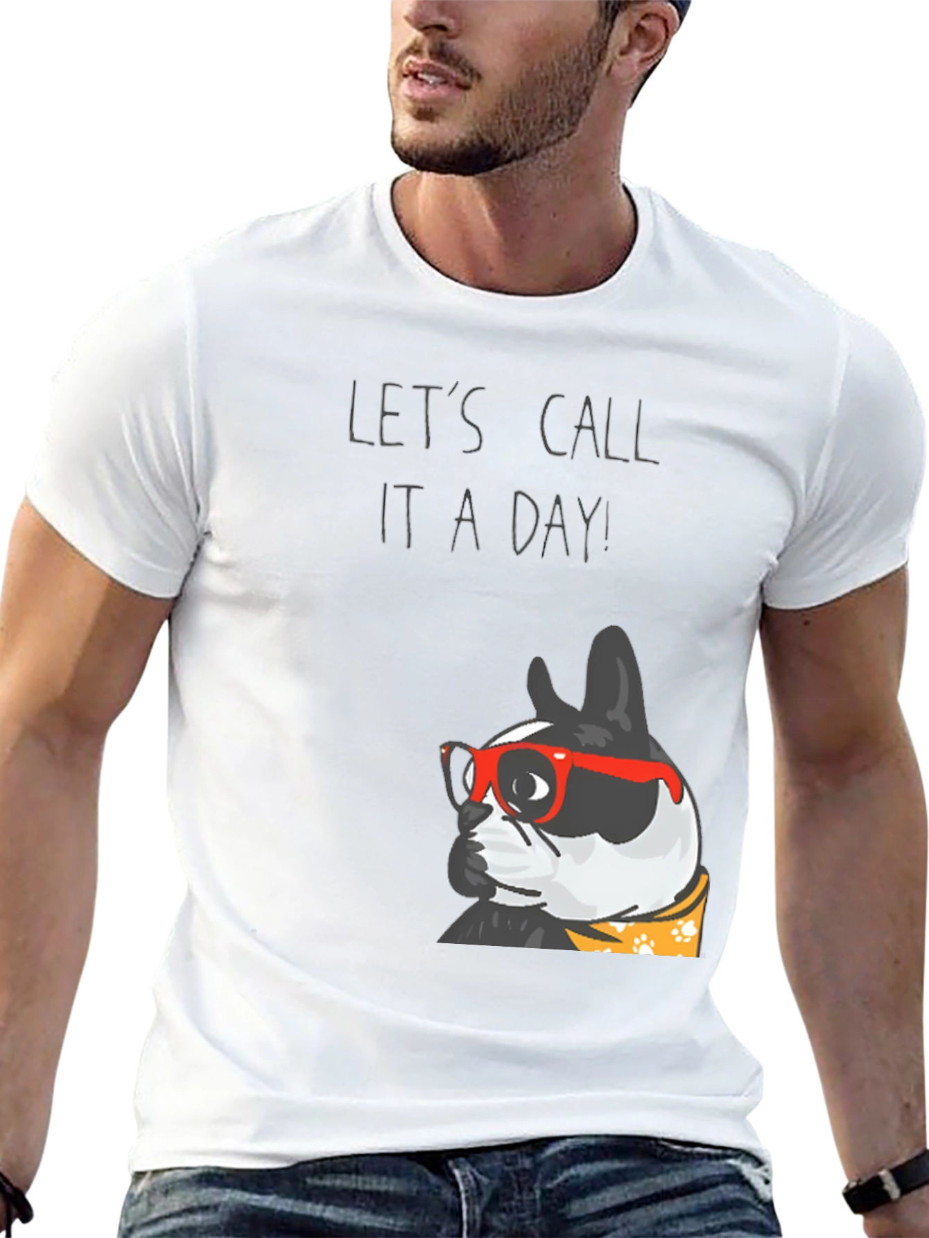 Black Let's Call It A Day Dog T-Shirt view 13