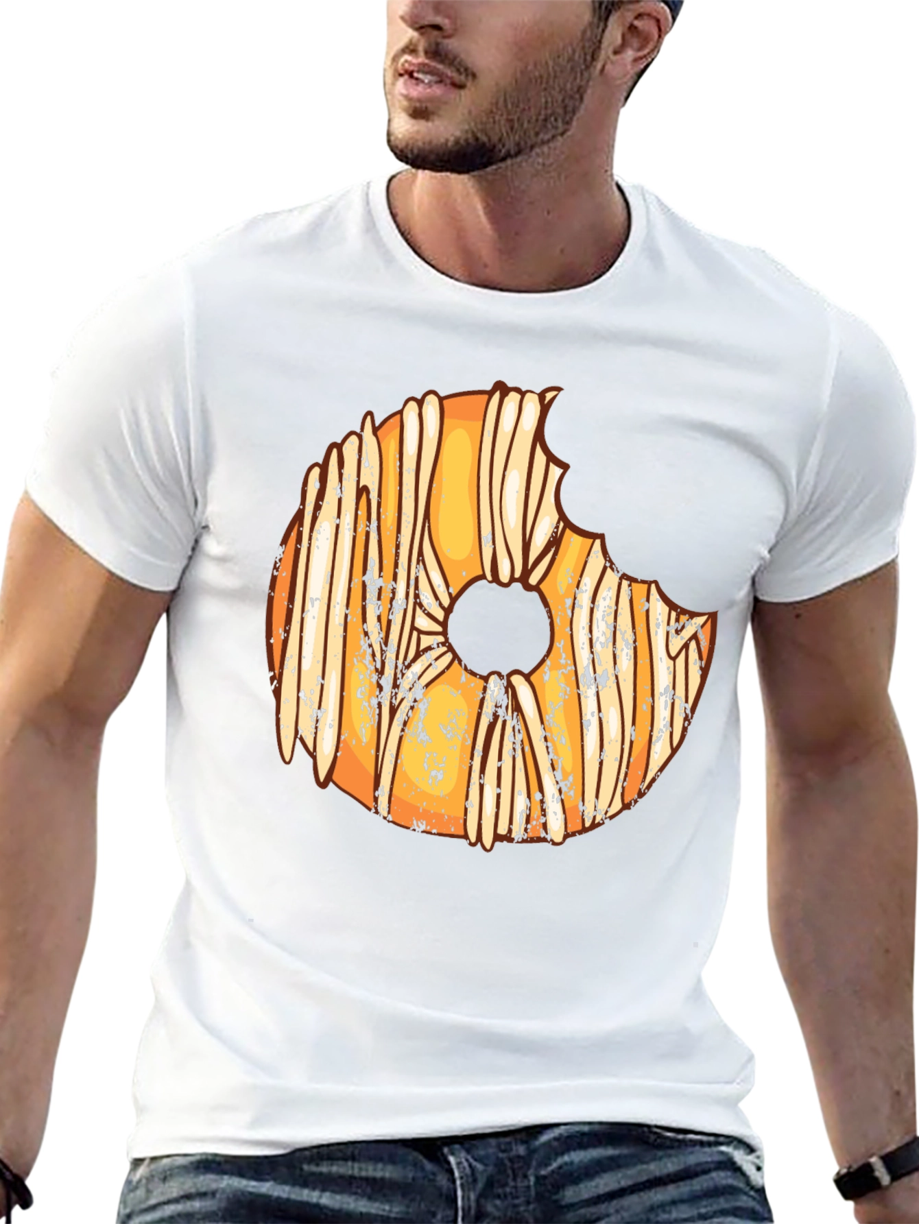 Black Bitten Donut Graphic Tee - Sweet Tooth Fashion view 13
