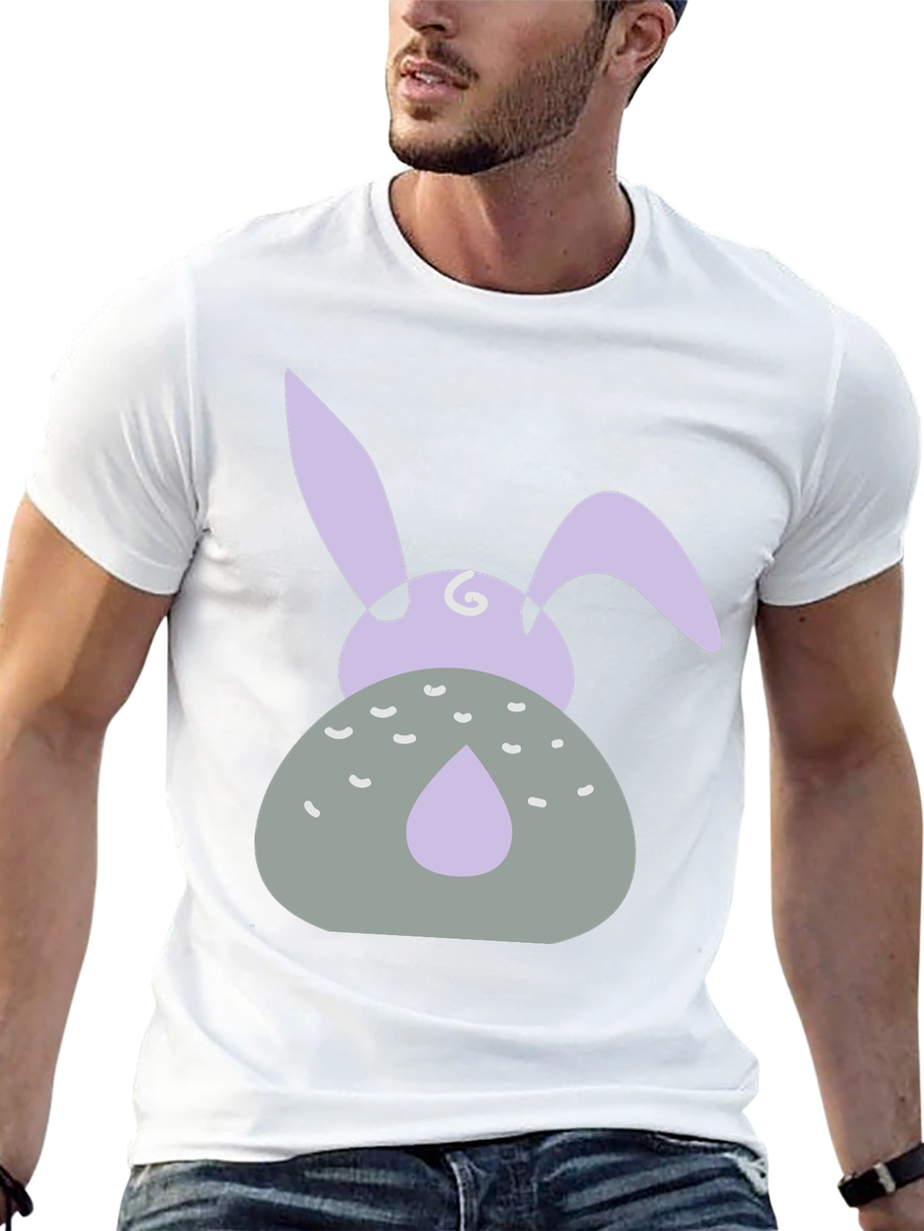 Black Easter Bunny Graphic Tee - Black view 13