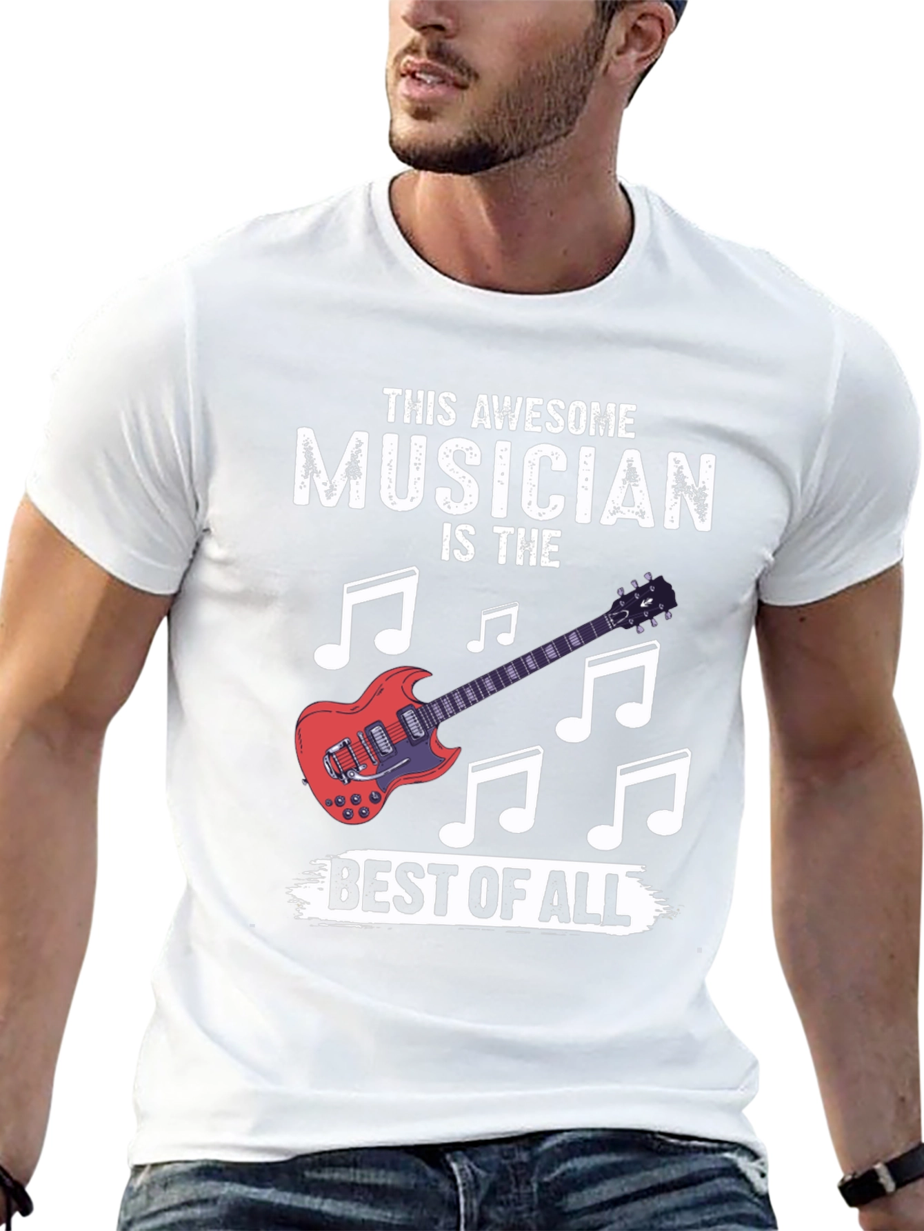 Black Awesome Musician Graphic T-Shirt view 13