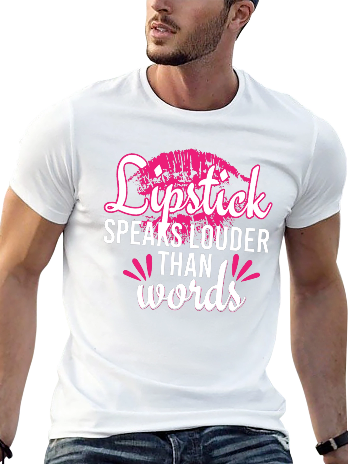 Black Lipstick Speaks Louder Than Words Graphic Tee view 13