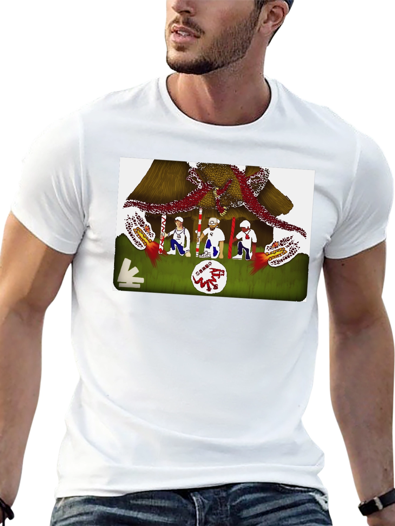 Black Novelty Graphic Tee - Unique Artistic Design view 13