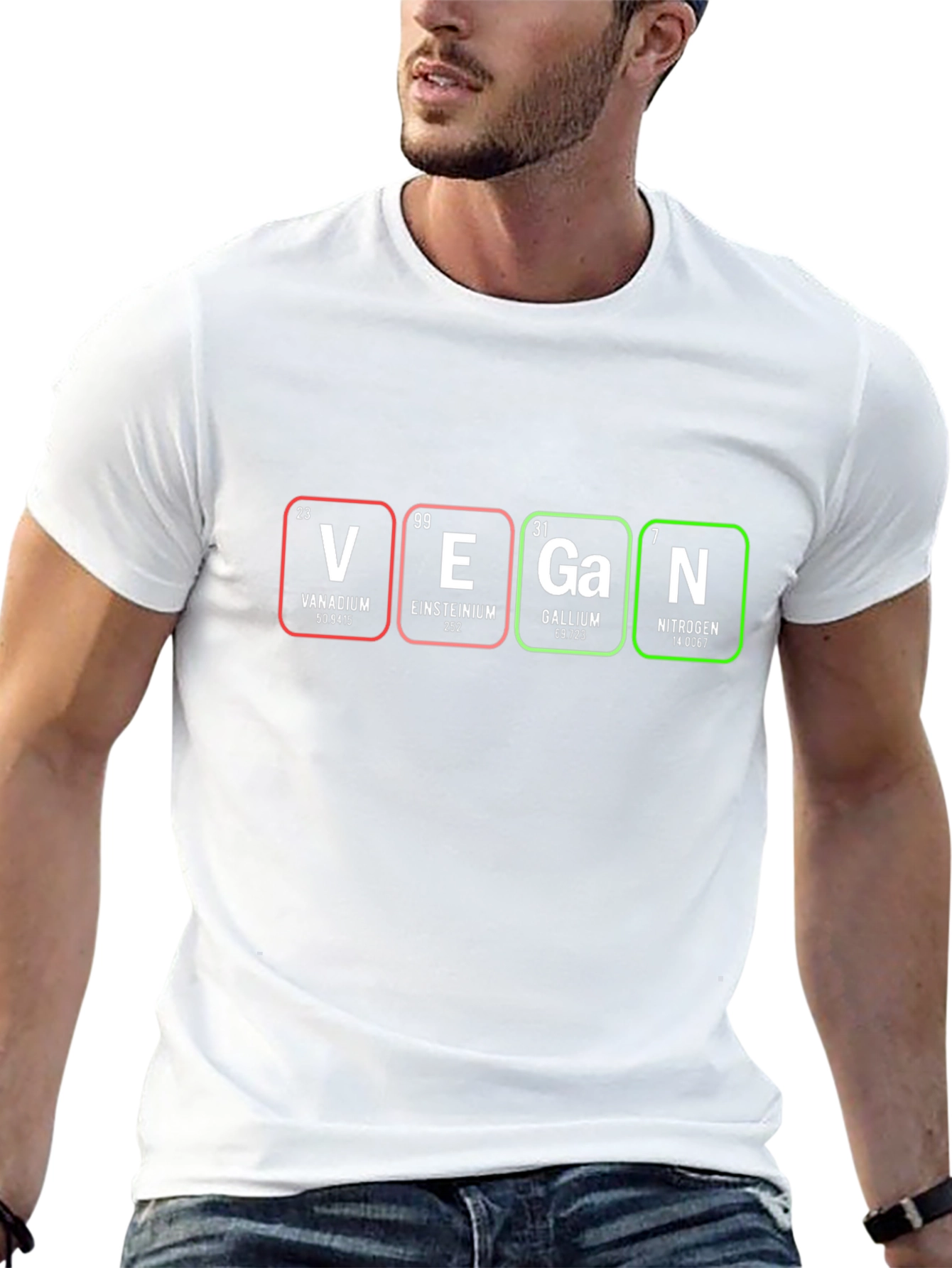 Black Vegan Periodic Table T-Shirt view 13