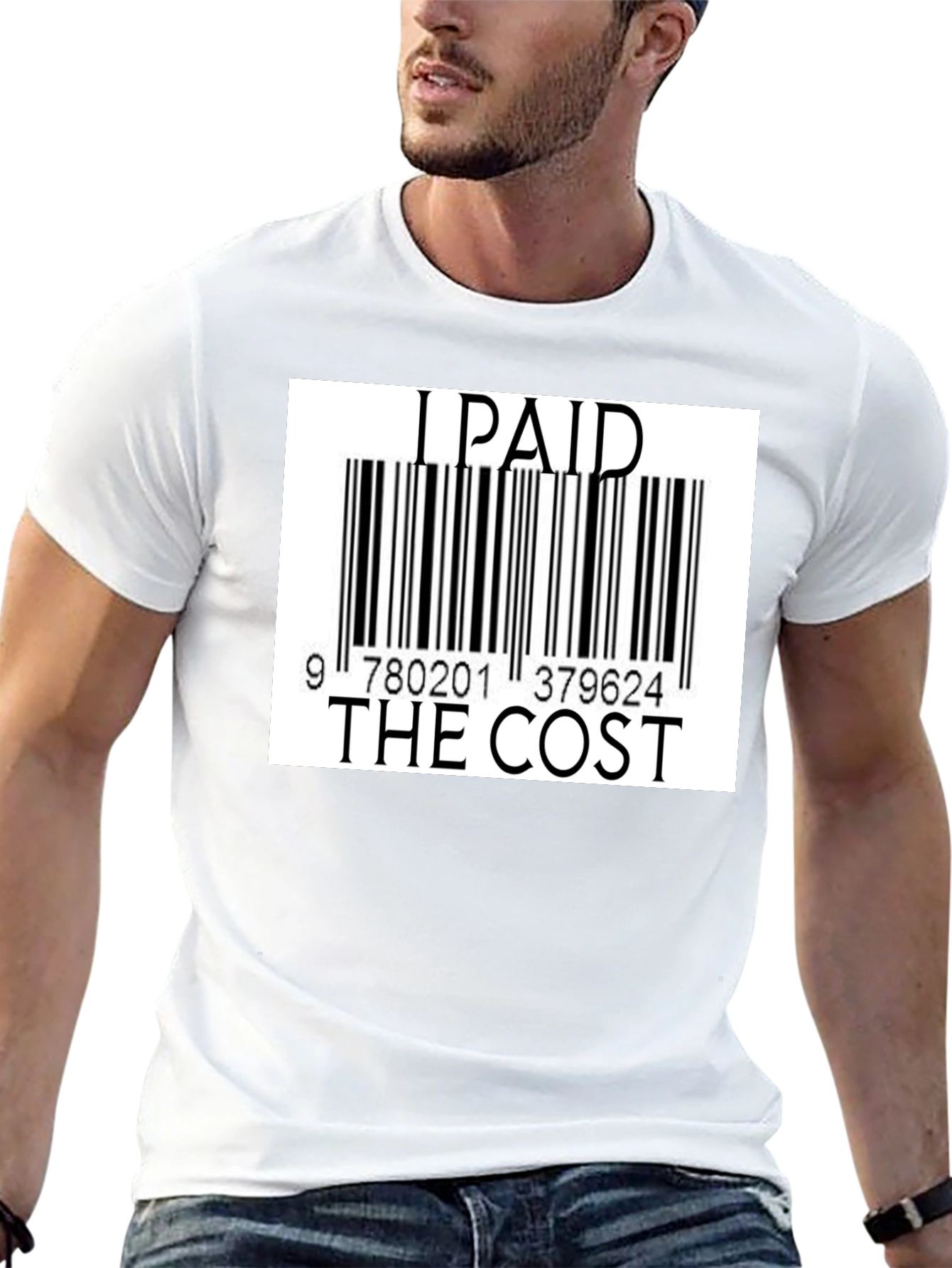 Black I Paid The Cost Barcode T-Shirt - Black view 13