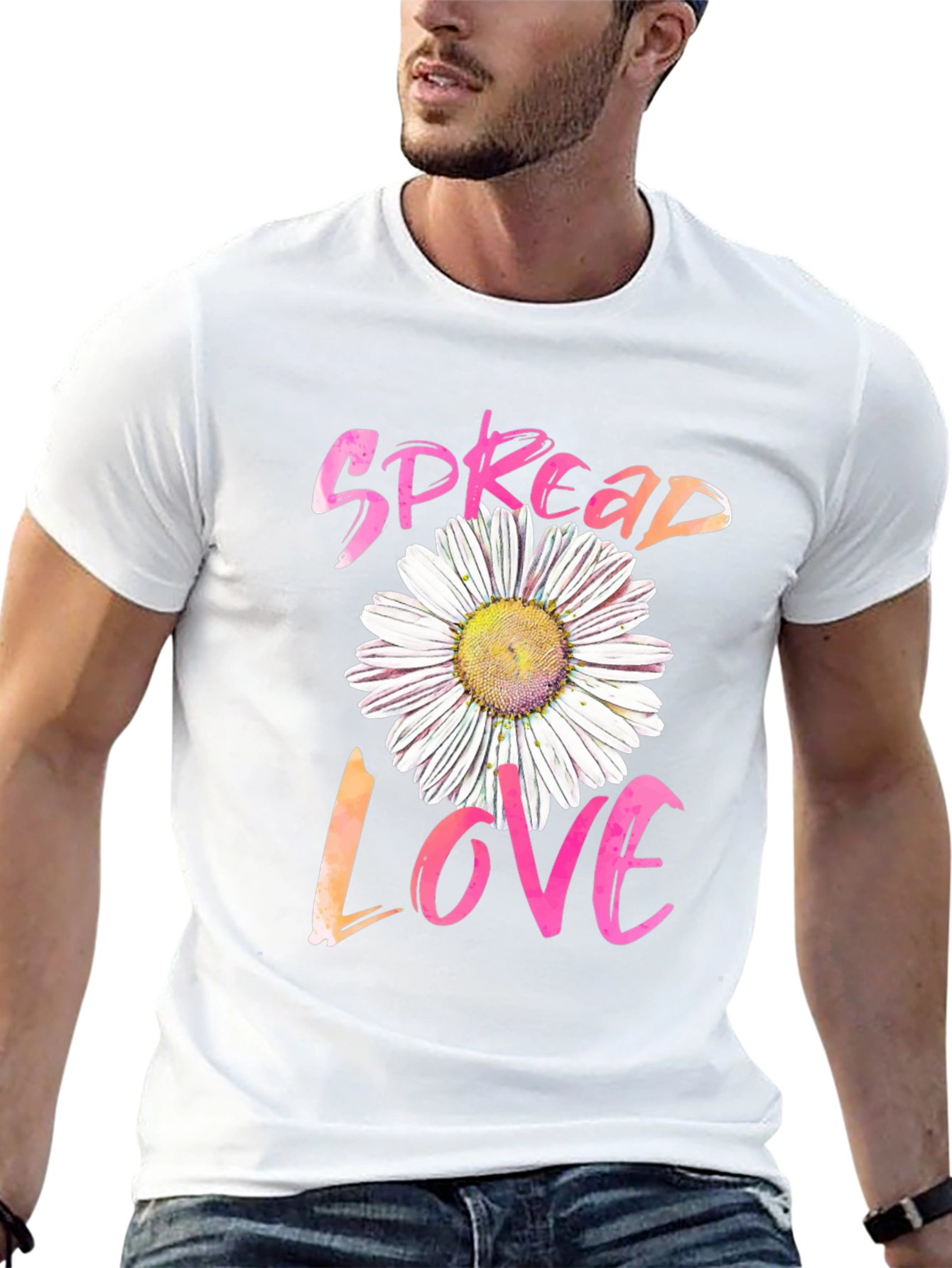 Black Spread Love Daisy Graphic Tee view 13