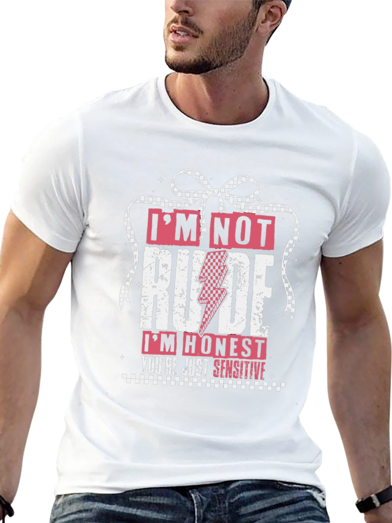 Black I'm Not Rude I'm Honest Graphic Tee view 13